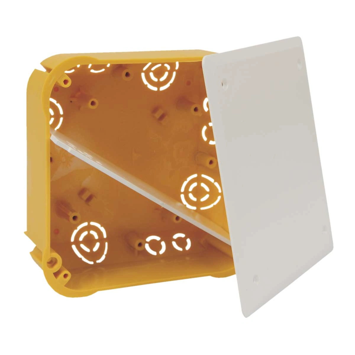 Puszka rozdzielcza z wieczkiem V 110 L i przegrodą P 110 L