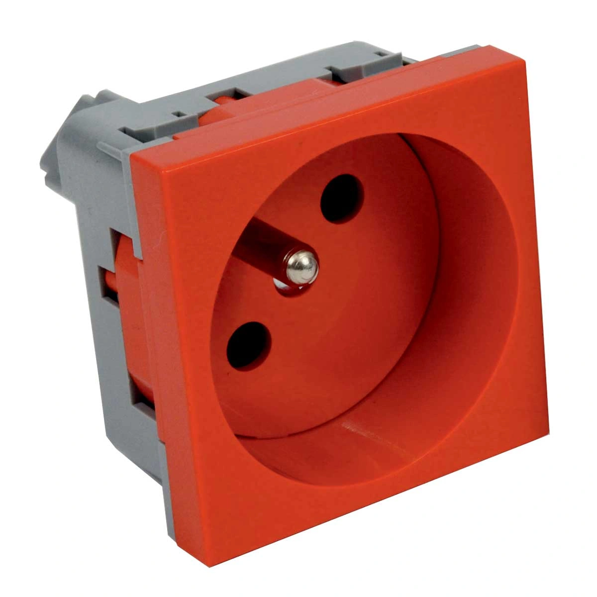 Gniazdo modułowe QUADRO z centralnym stykiem ochronnym i przesłonami